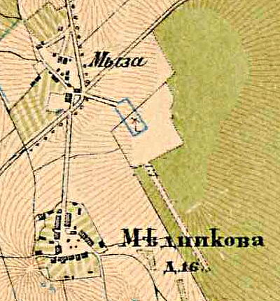 План деревни Медниково. 1885 год