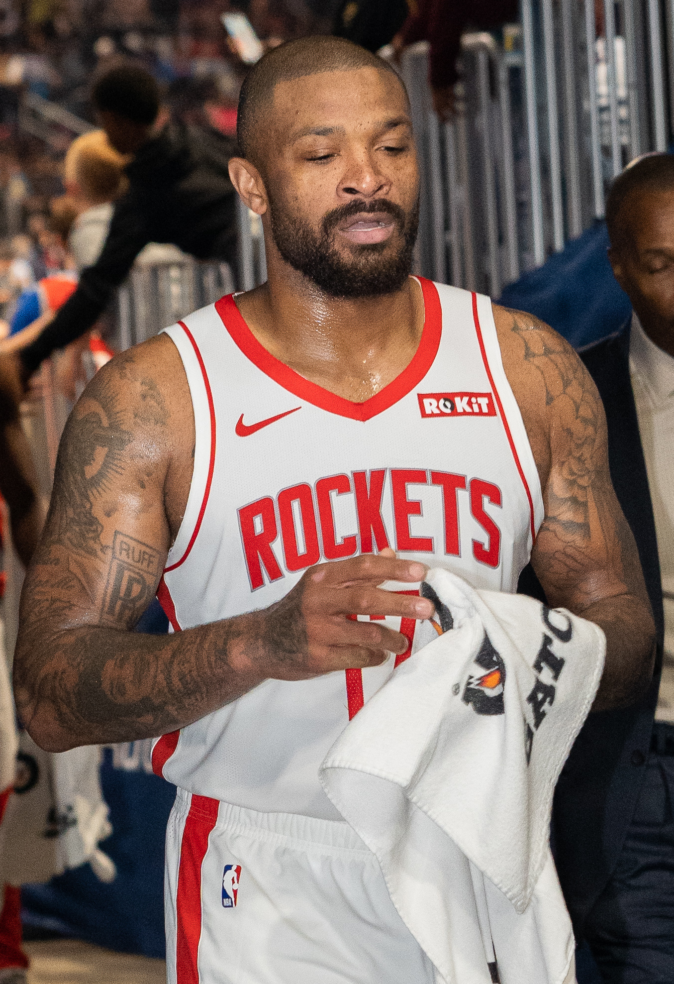 Rockets' P.J. Tucker shows off insane amount of shoes