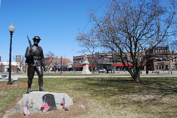 Memorial statue on Taunton Green