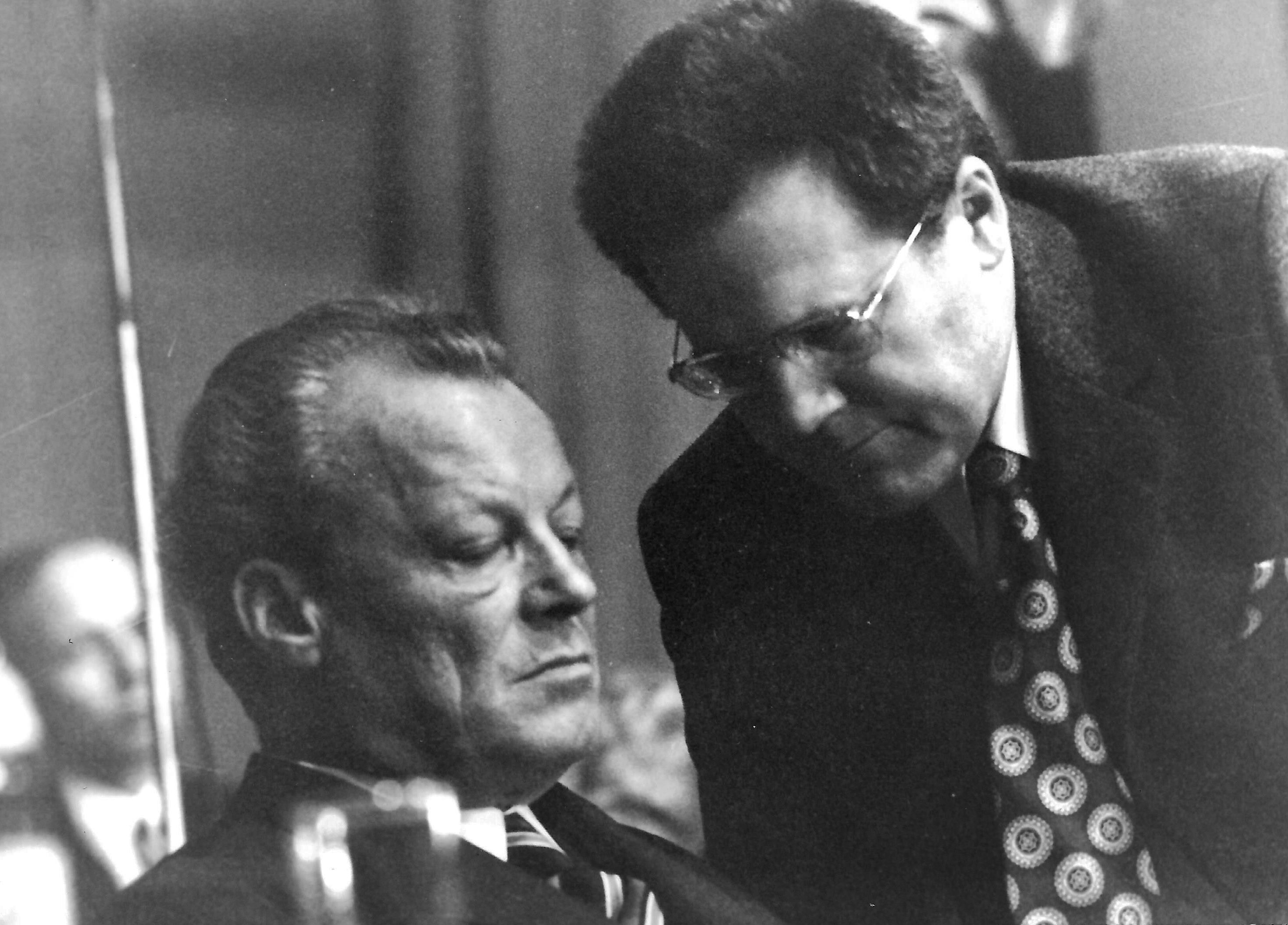 Willy Brandt und Günter Guillaume in [[Düsseldorf