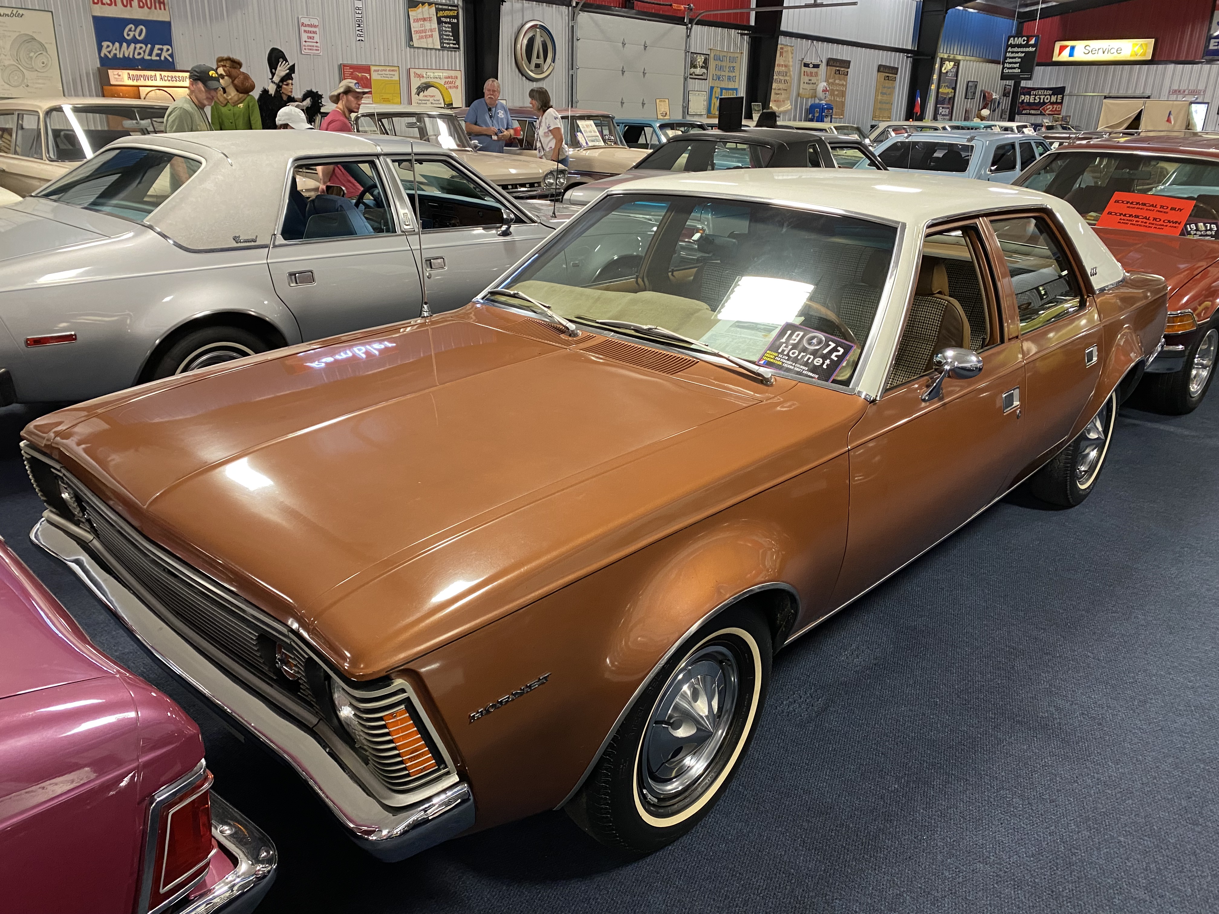 1972 AMC Hornet SST 4-door sedan two-tone paint and tan houndstooth interio...