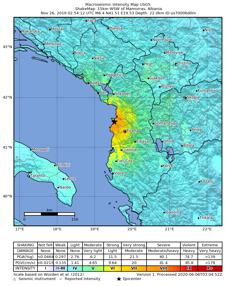 2019 Albania Earthquake Wikipedia
