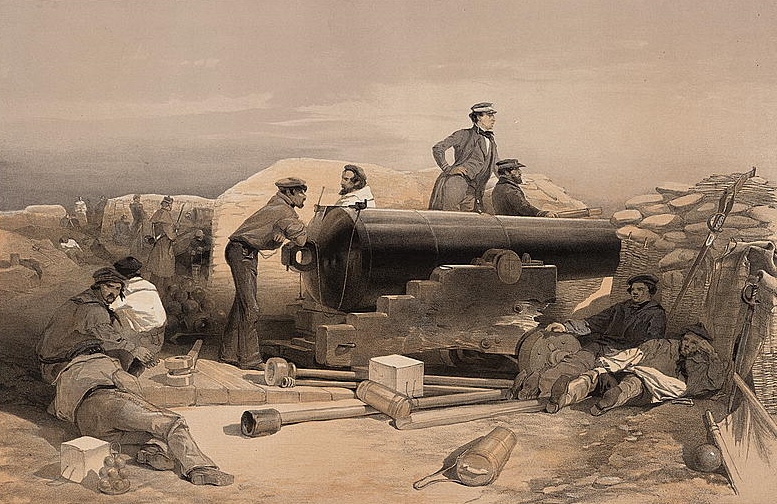 A_quiet_day_in_the_diamond_battery_-_portrait_of_a_Lancaster_68_pounder%2C_15th_Decr._1854.jpg