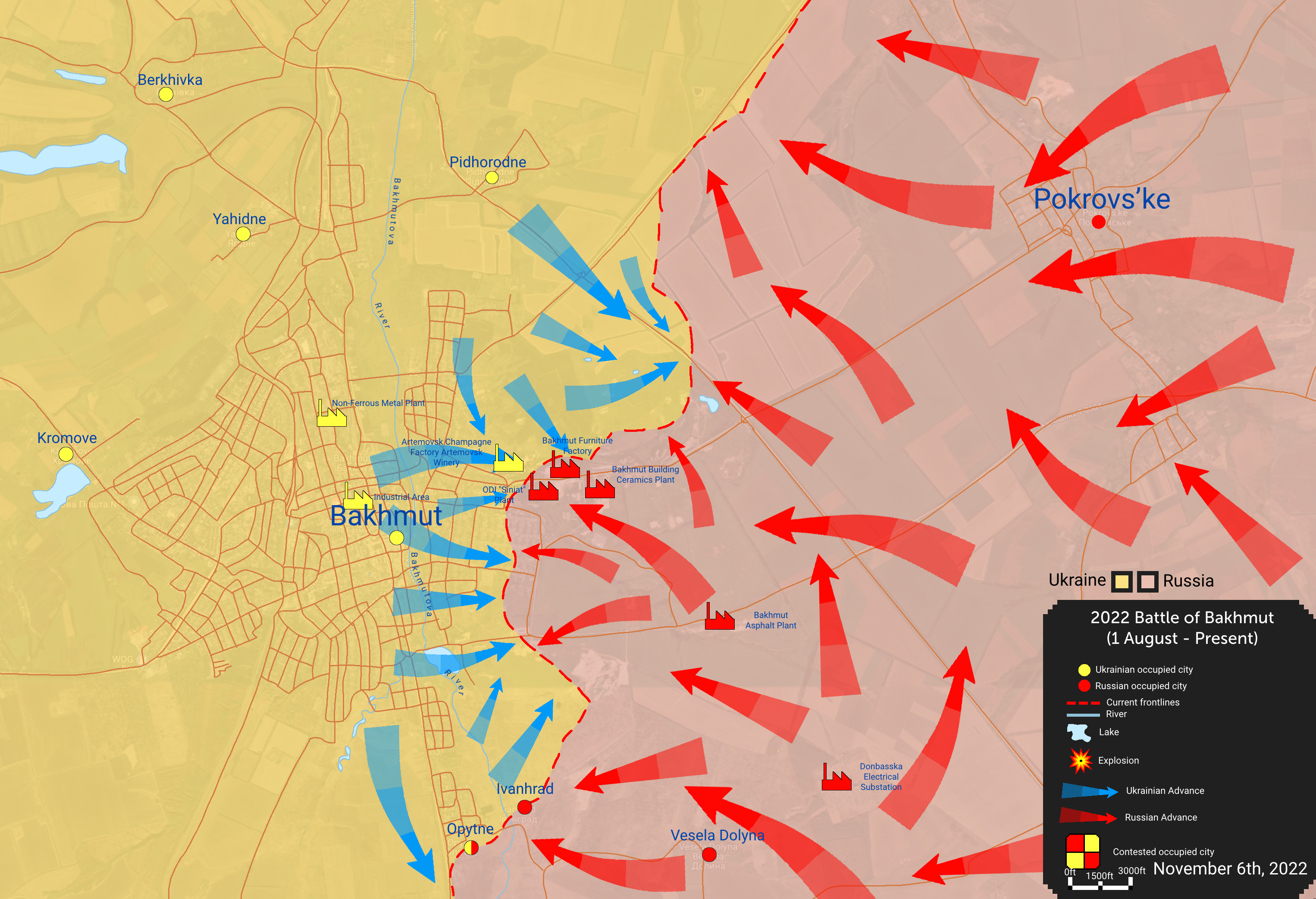 Карта боев под бахмутом сегодня