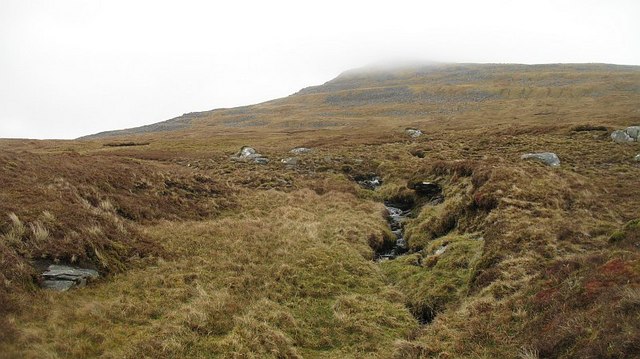 File:Burn on the slopes of Ulabhal - geograph.org.uk - 1259453.jpg