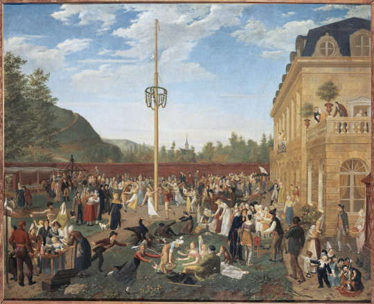 File:Flouest Marie-Joseph 4.Fête de village.Le Mât de Cocagne.jpg