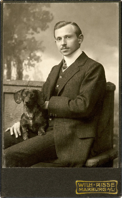 Georg Heinrich Mylius im Alter von 24 Jahren als Student in Marburg