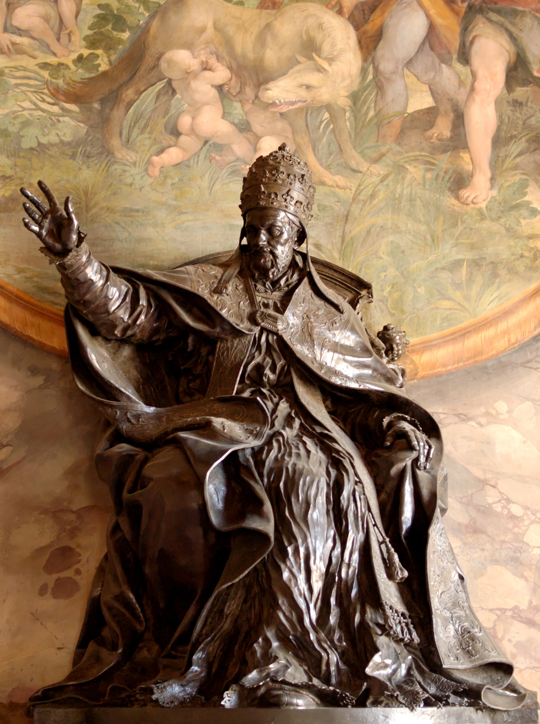 Estatua del papa, por [[Alessandro Algardi