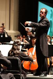 Conducting an orchestra