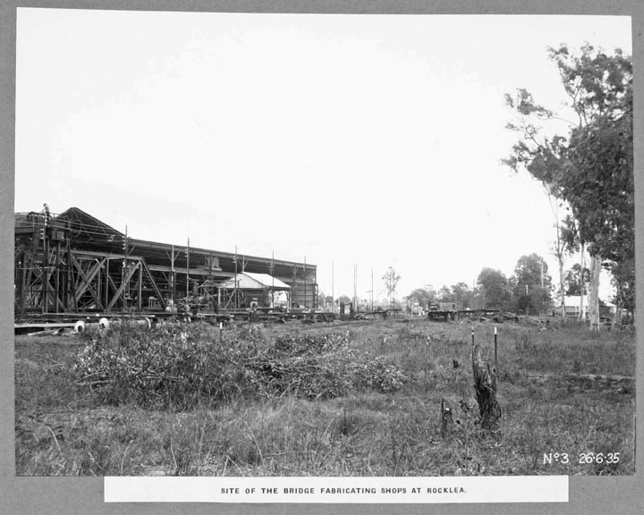 File:Queensland State Archives 3107 Site of the bridge fabrication shops at Rocklea Brisbane 26 June 1935.png