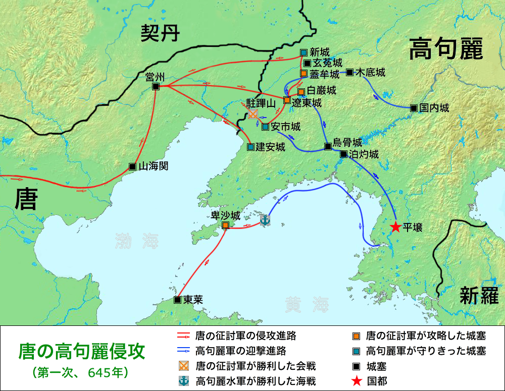 唐の第一次高句麗侵攻（645年）