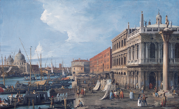 File:'The Molo, Venice', oil on canvas painting by Canaletto.jpg