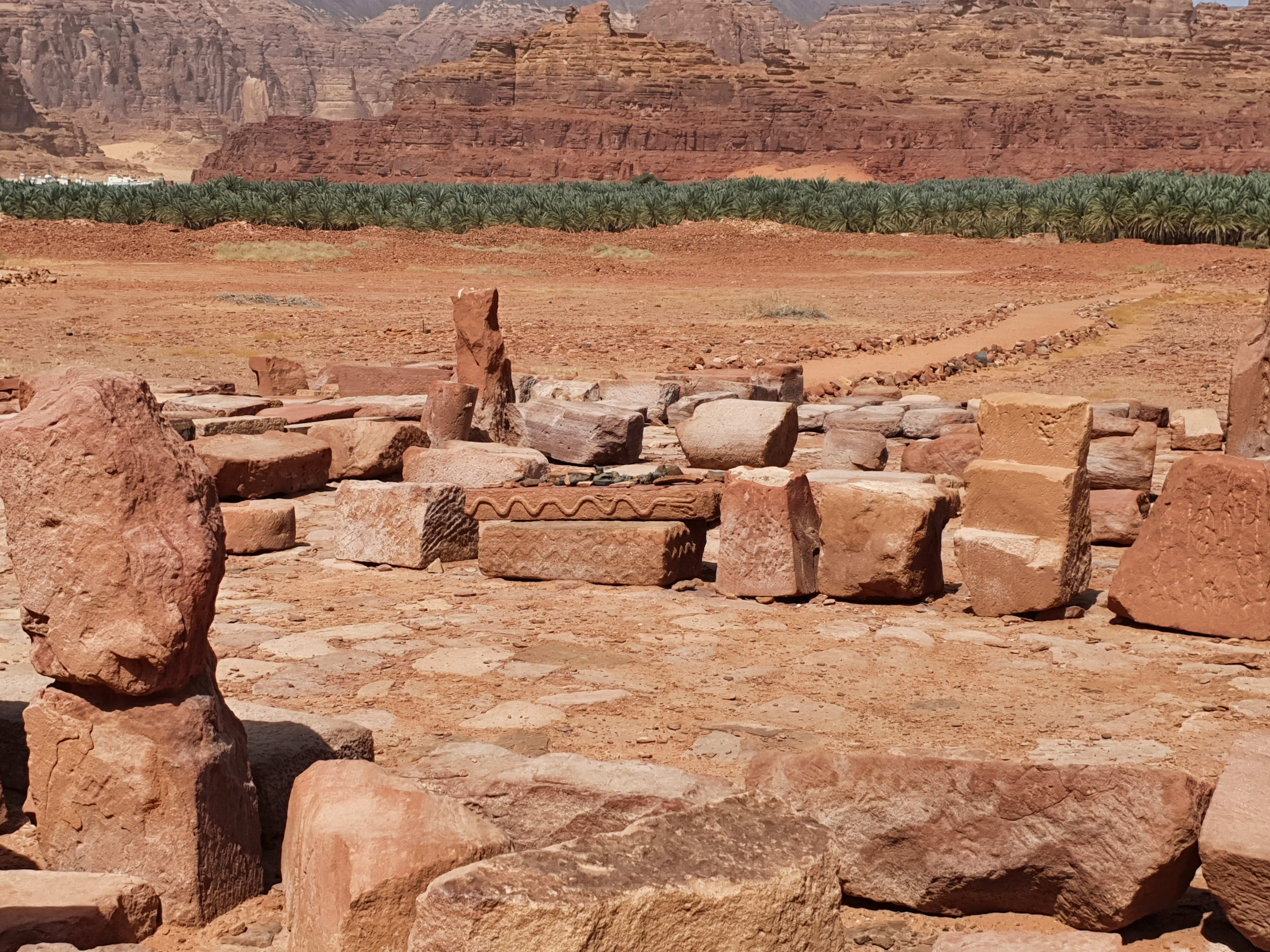 Ancient sites. Аль-Ула Саудовская Аравия. Палеа-Камени. Wasm on Tomb Stone in Arabia. Most famous historical places in Saudia.