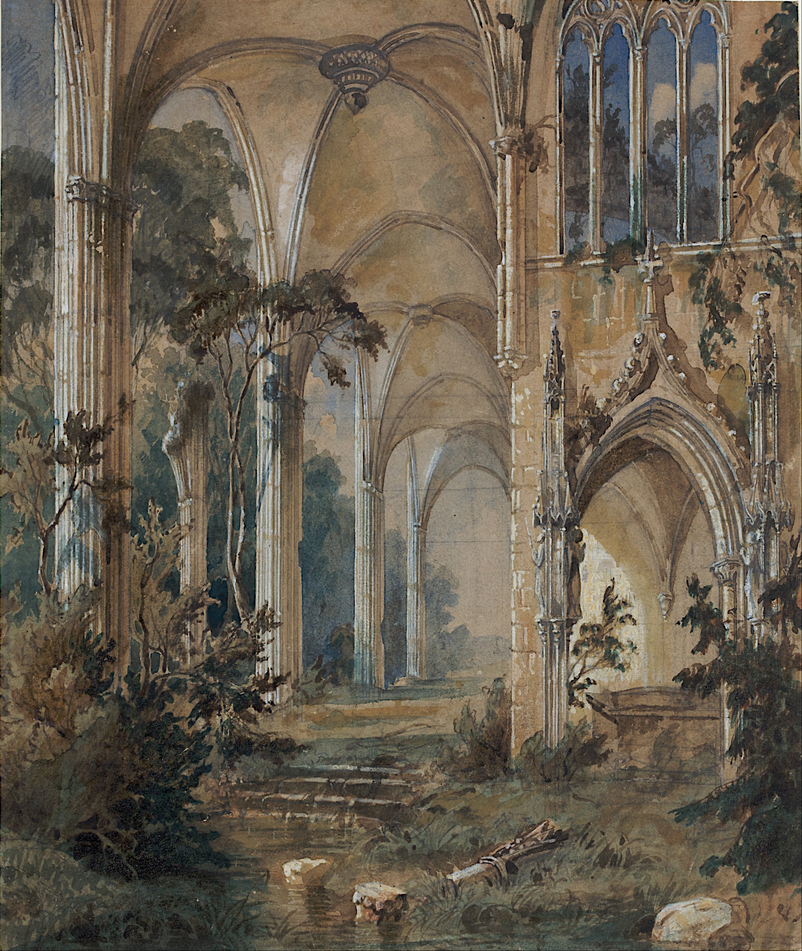Ruins in art: Carl Blechen, Gothic Church Ruin