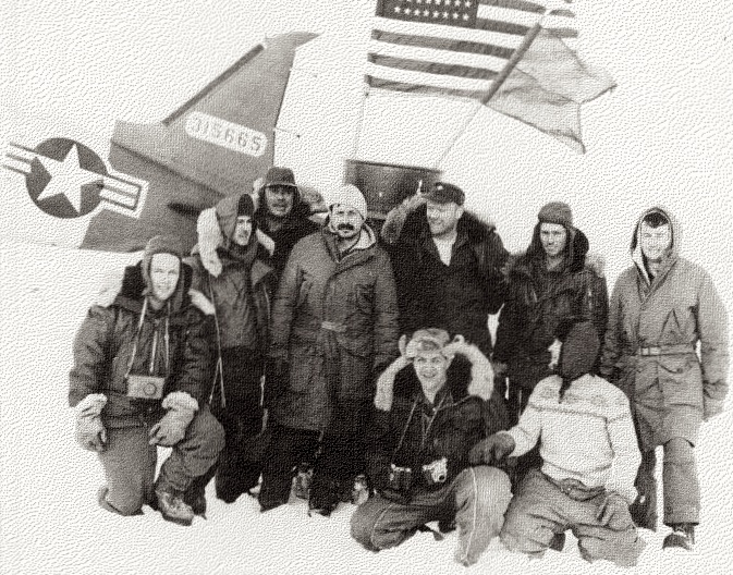 File:Dr. Albert Paddock Crary with team at the North Pole.jpg