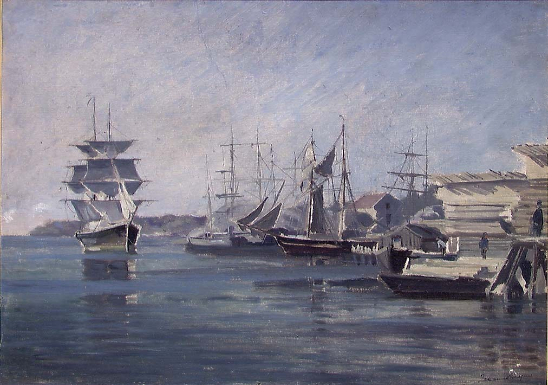 File:Johan Martin Nielssen - Fra Kristiansand, vestre havn - Nasjonalmuseet - NG.M.01001a.png