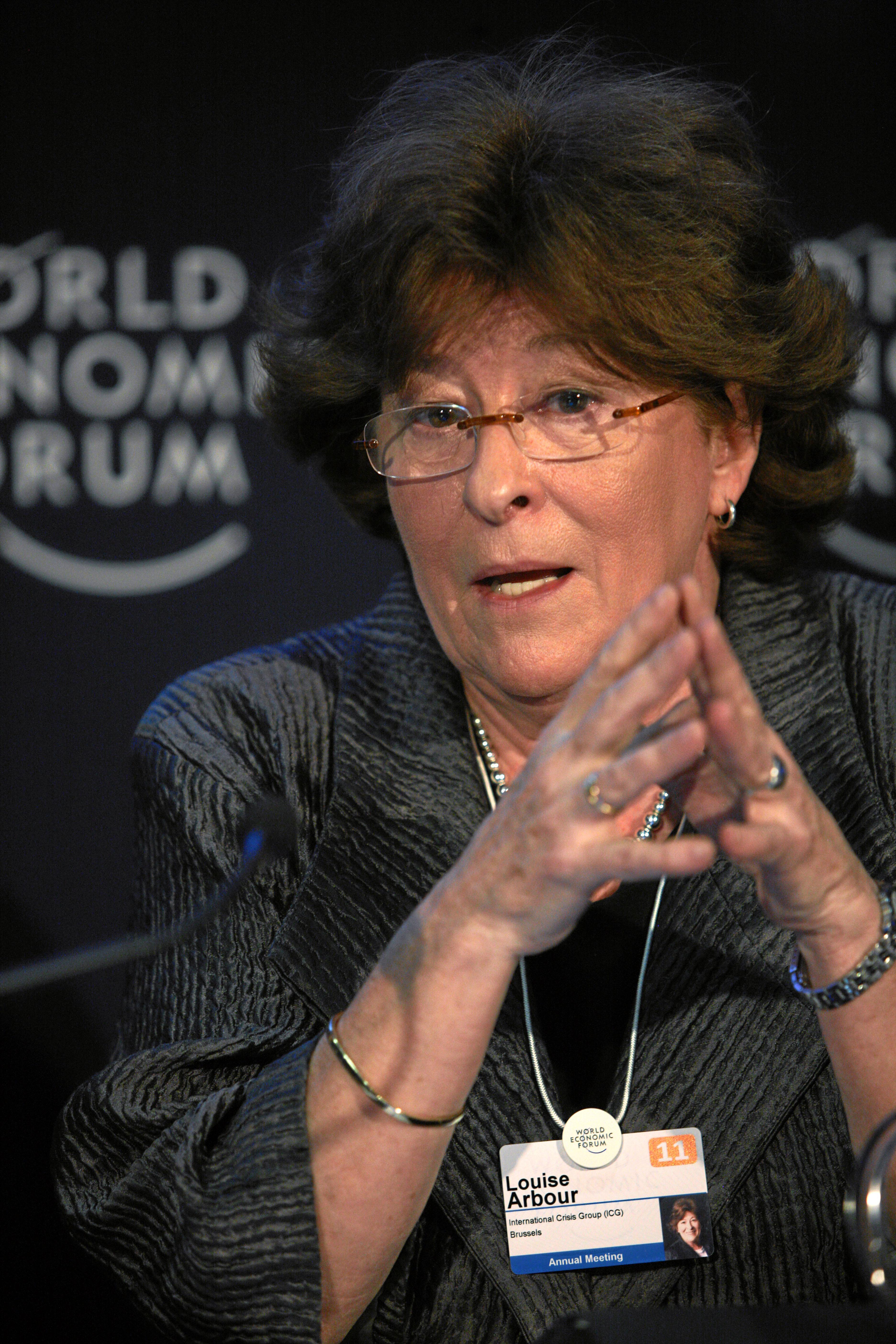 Louise Arbour at the [[World Economic Forum]] annual meeting in 2011