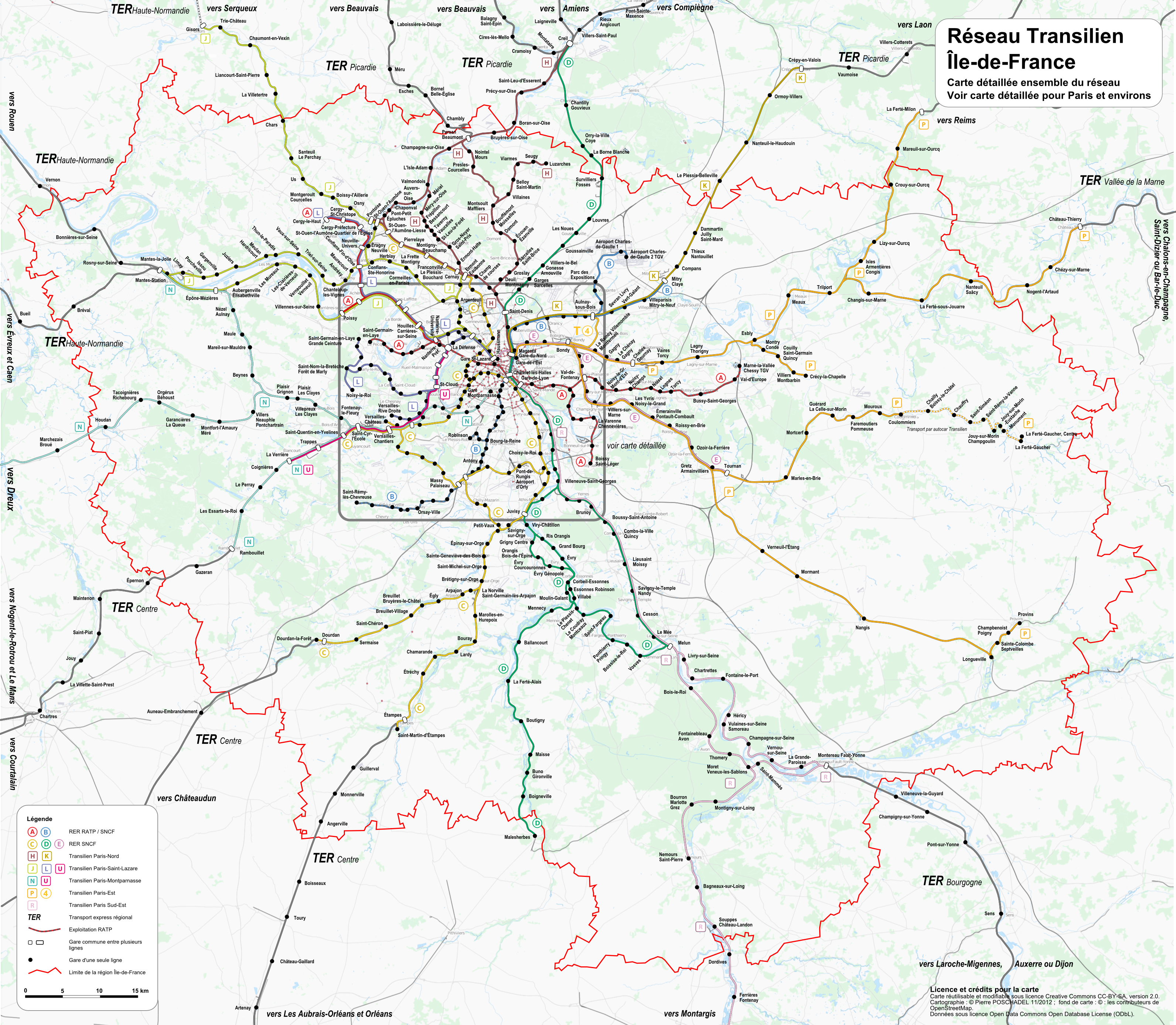 Carte Ile de France détaillée