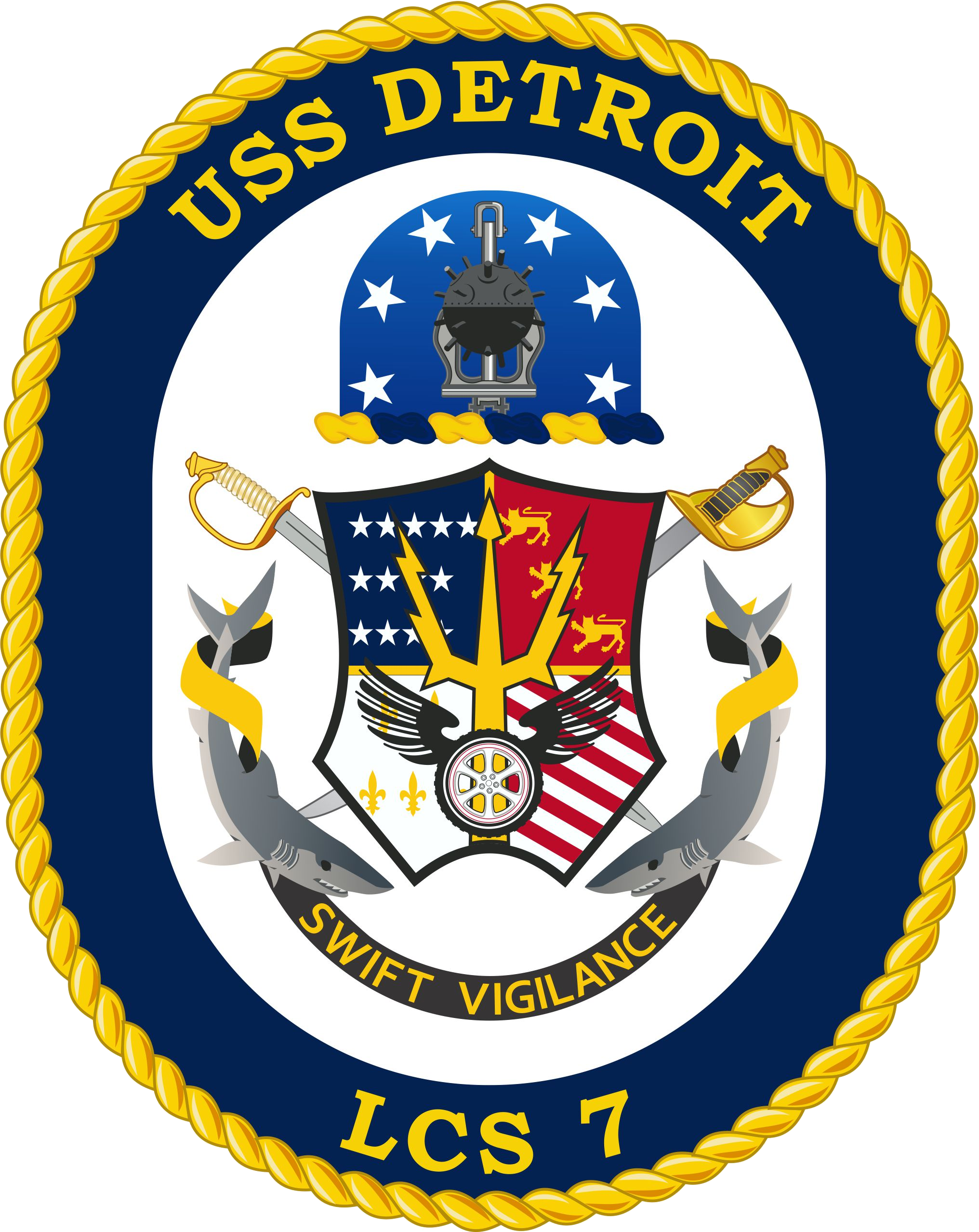 2014 : U.S. Navy Reveals the 6th U.S.S. Detroit's Official Crest