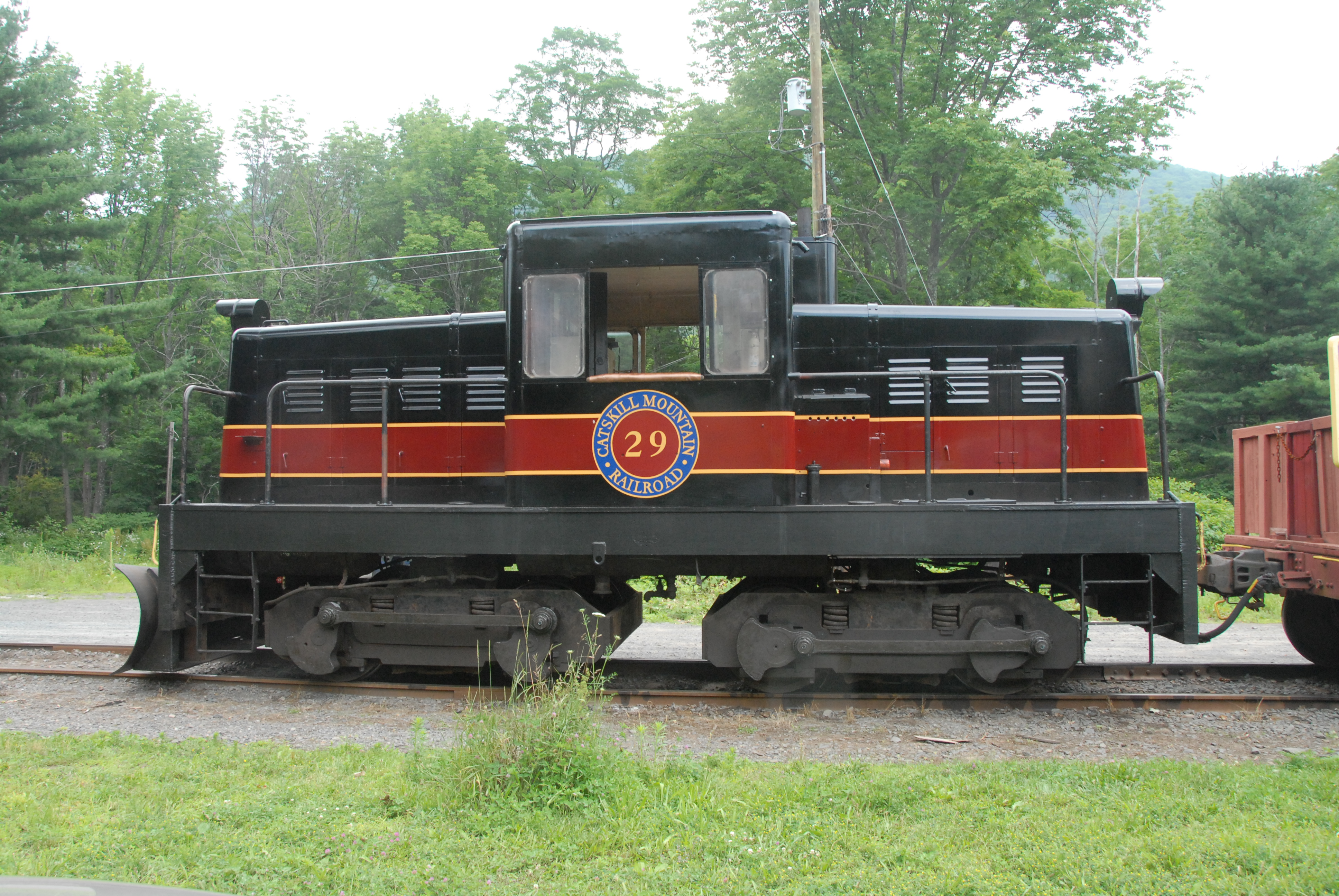 steam train engine side view