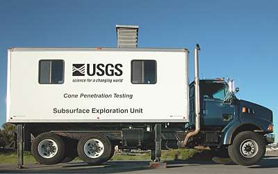 A CPT truck operated by the USGS.