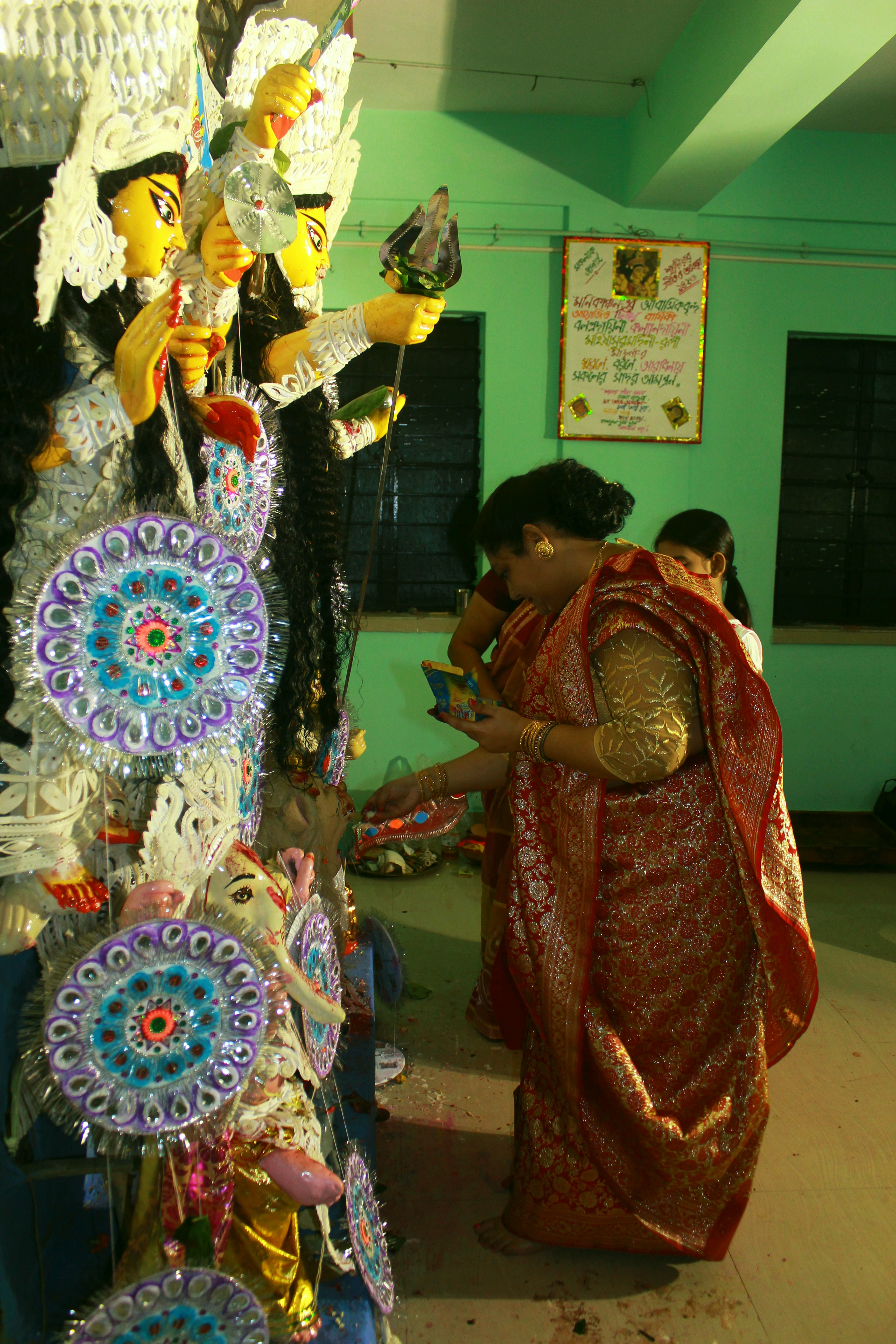 Sindur Khela, literally meaning 'vermillion game', is a Bengali