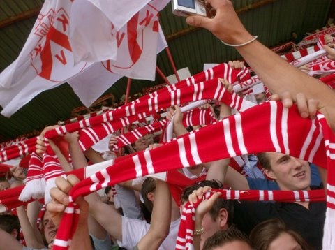 Supporters KV Kortrijk in vak I
