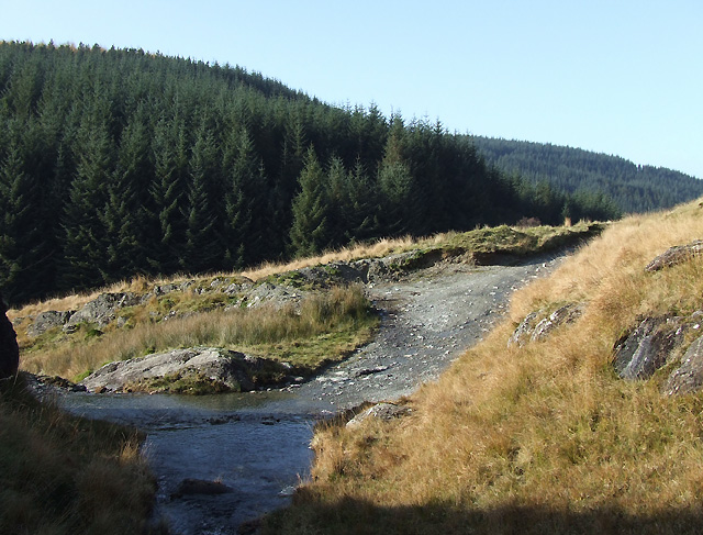 The ford, Nant Tadarn by Carreg y Fran, Powys - geograph.org.uk - 1044656