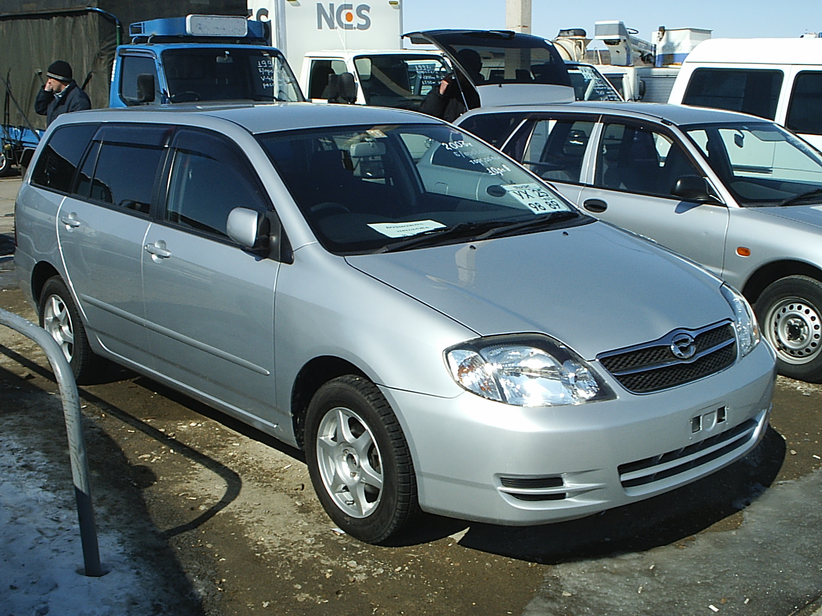 Toyota Corolla Fielder 2003 серебристый