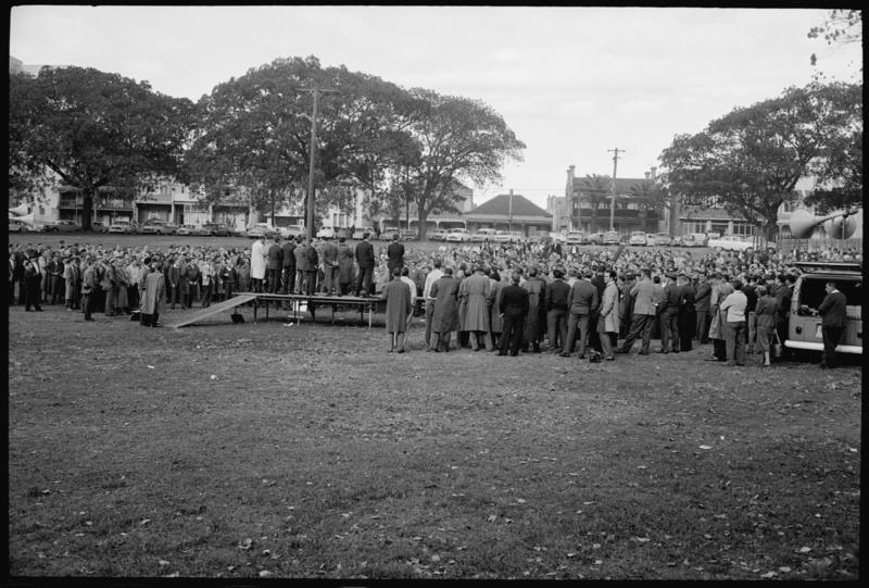 File:Trade Union meeting and rally in Hyde Park, Sydney, NSW 1.jpg