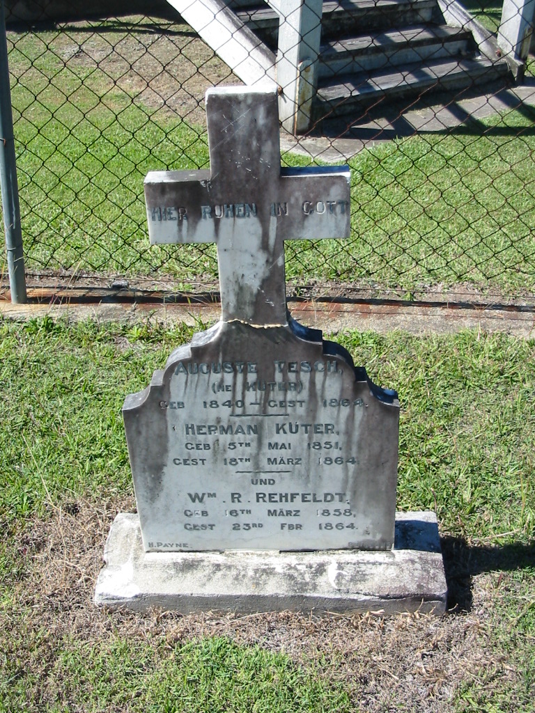 1864 headstone, Bethania Lutheran Cemetery, 2005.JPG