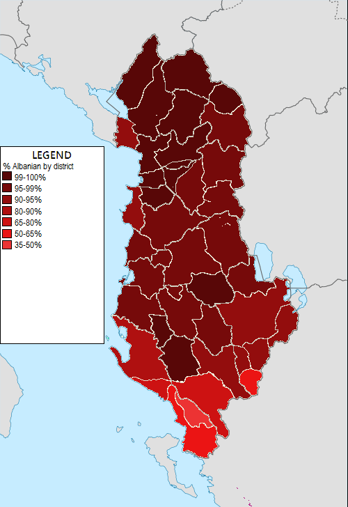 albania map