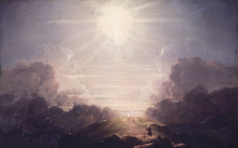 File:Brooklyn Museum - Study for The Cross and the World...... - Thomas Cole.jpg