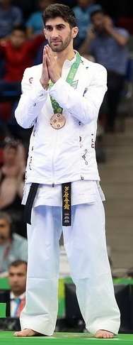 Firdovsi Farzaliyev - Karate pada 2017 Islamic Solidarity Games kumite putra 60 kg (dipotong).jpg