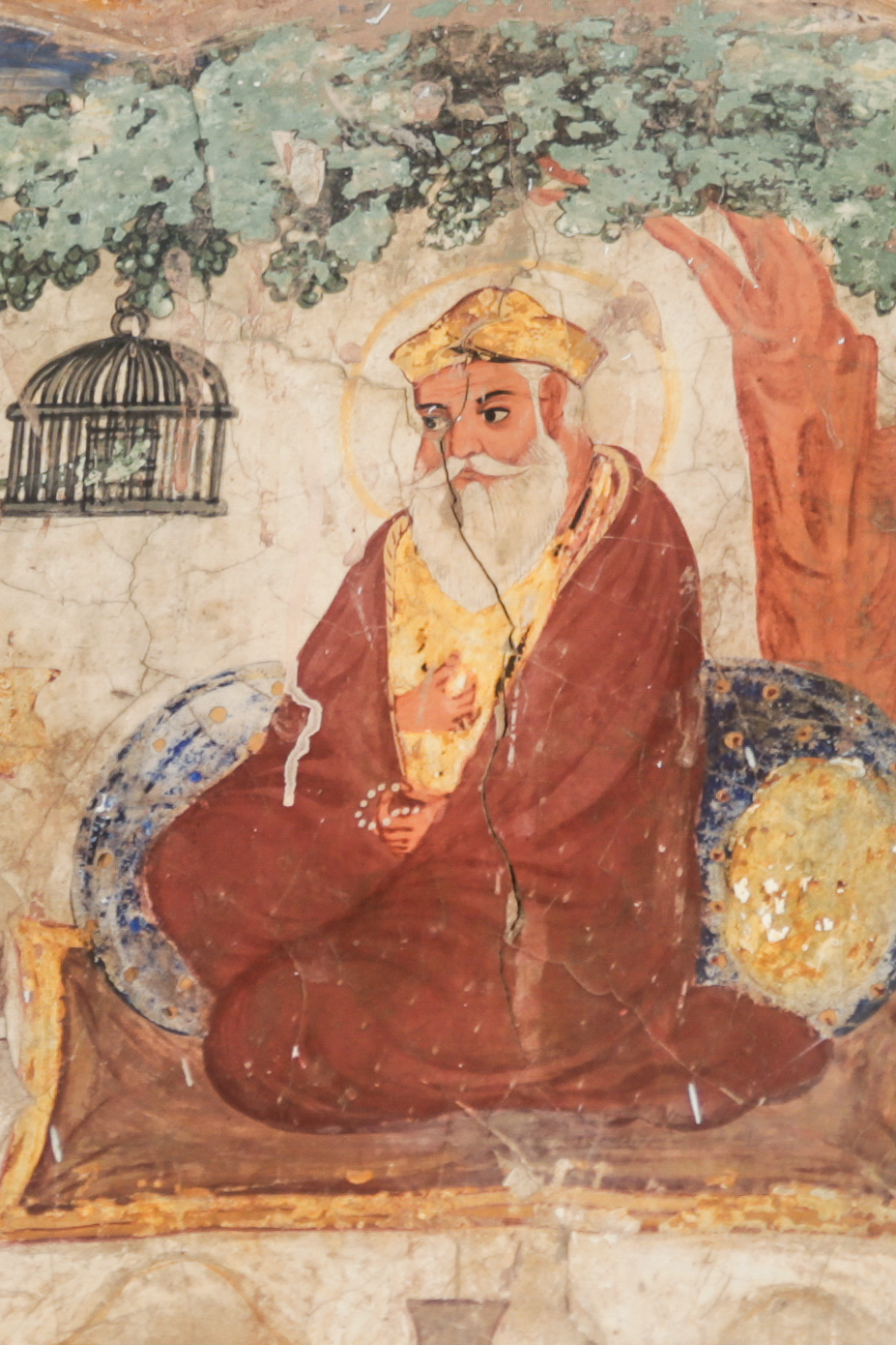 Mural painting of Guru Nanak from Gurdwara Baba Atal Rai