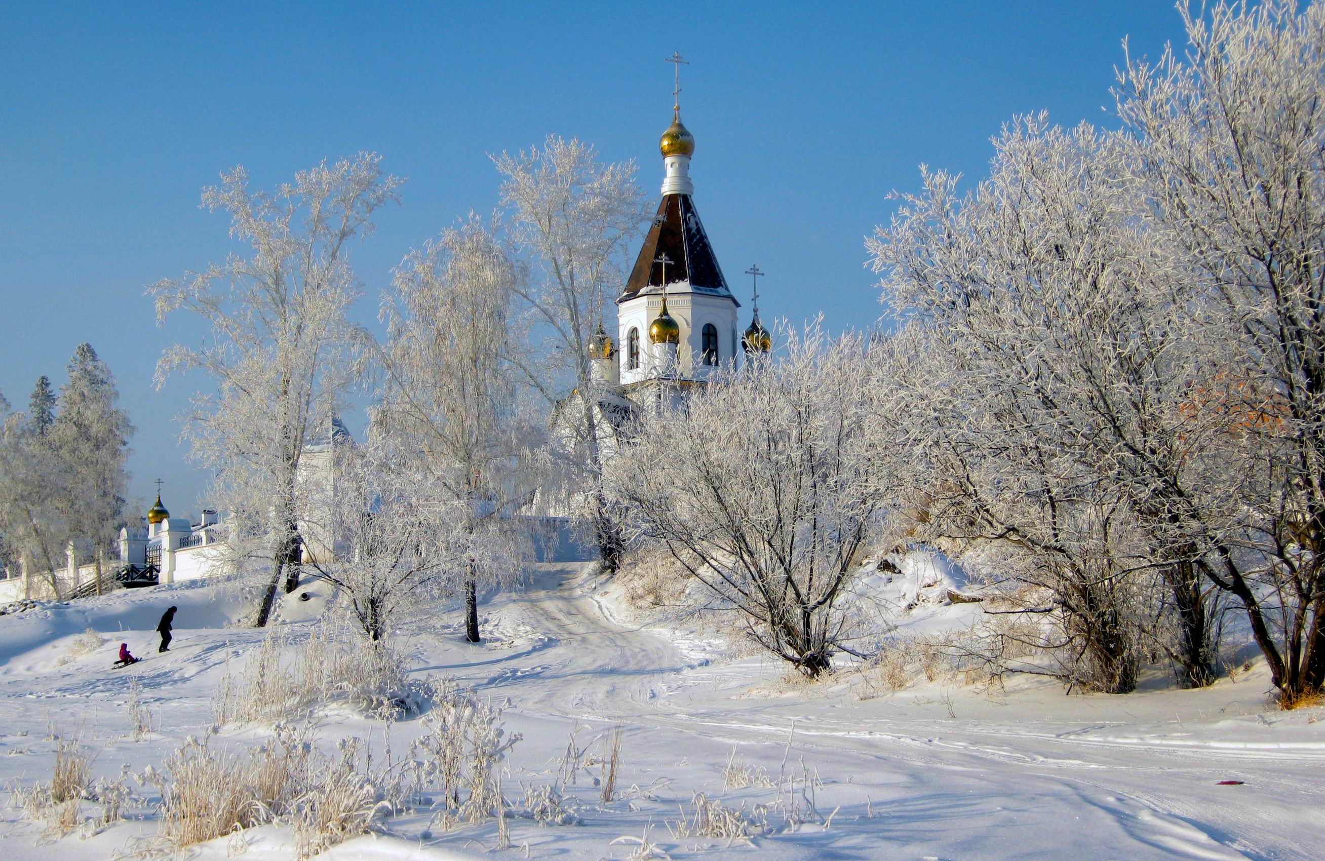 Красноярск Успенский монастырь зима