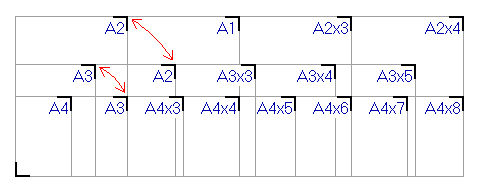 A2, A3, A4 and some of their derived non-ISO sizes as GOST 2301-68 formats