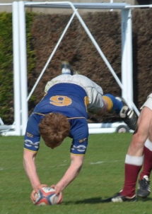 Gordon Smith scoring the bonus point try, against Medicals RFC in the final game of the 2012/13 season to seal the Durham & Northumberland 1 title GordonSmithMedicals.jpg