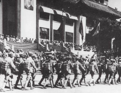 The People's Liberation Army entering Guangzhou on 14 October 1949