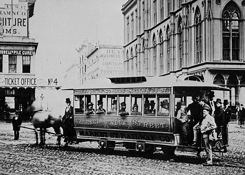 File:SF Woodwards-Gardens-no-14-horsecar-at-Post-and-Market-1860s.jpg