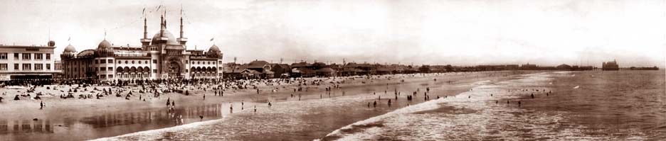 La plage de Santa Monica en 1908.