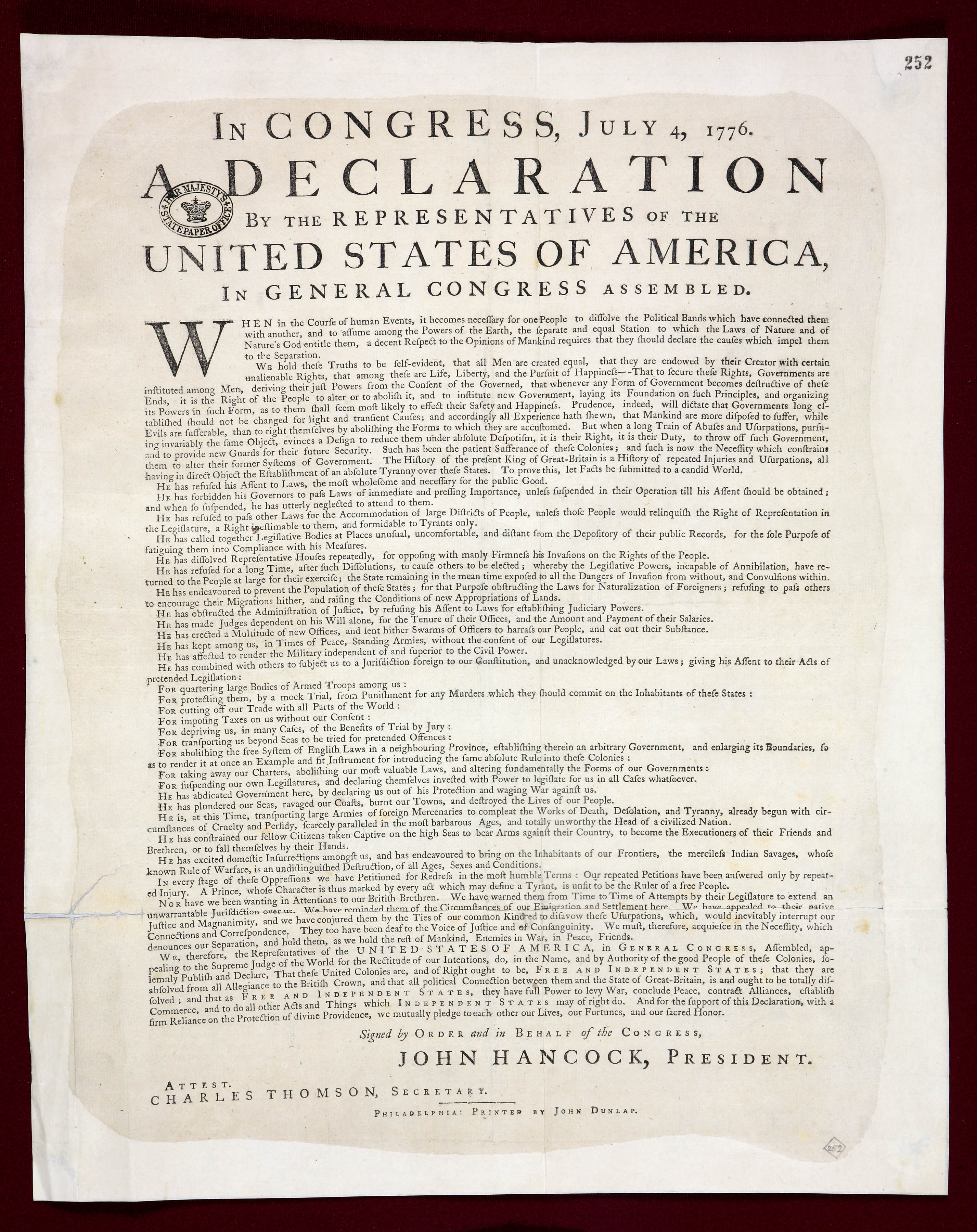 File:The Declaration of Independence (National Archives UK ...