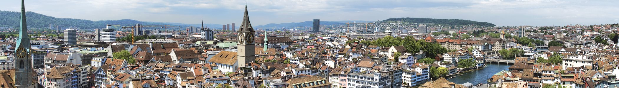 caption=View across Zurich from Grossmünster