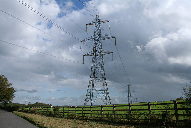 File:Brushford, overhead power line - geograph.org.uk - 245339.jpg