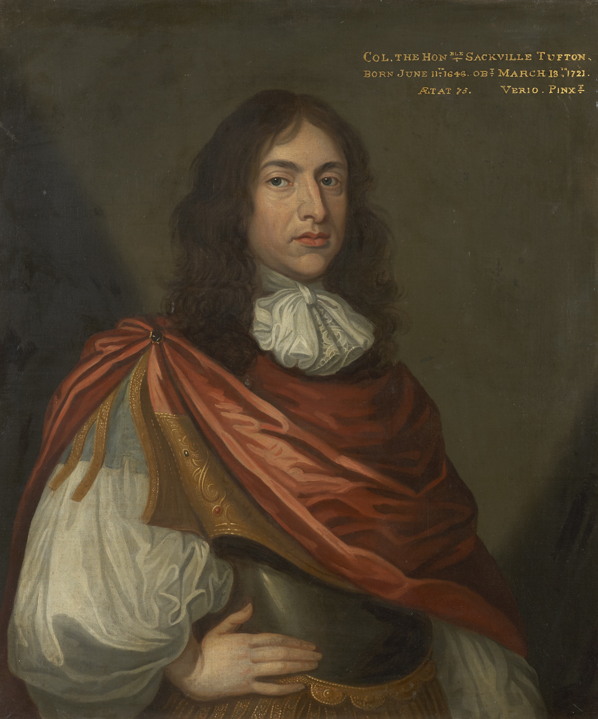 Colonel the Honourable Sackville Tufton (1646-1721) by Antonio Verrio Colonel the Honourable Sackville Tufton (1646-1721) by Antonio Verrio 1700.jpeg