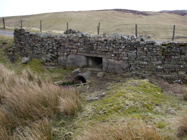 File:Concrete Culverts Hidden By a Stone Wall - geograph.org.uk - 732150.jpg