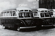 Electrically-powered bus in Japan around 1949