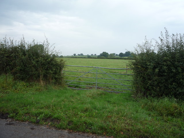 File:Field entrance off Hollyhurst Lane - geograph.org.uk - 5093382.jpg