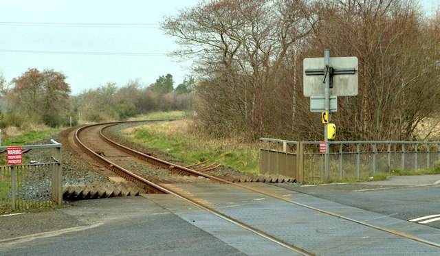 File:Kingsbog Jct level crossing near Ballyclare - March 2014(2) - geograph.org.uk - 3884260.jpg