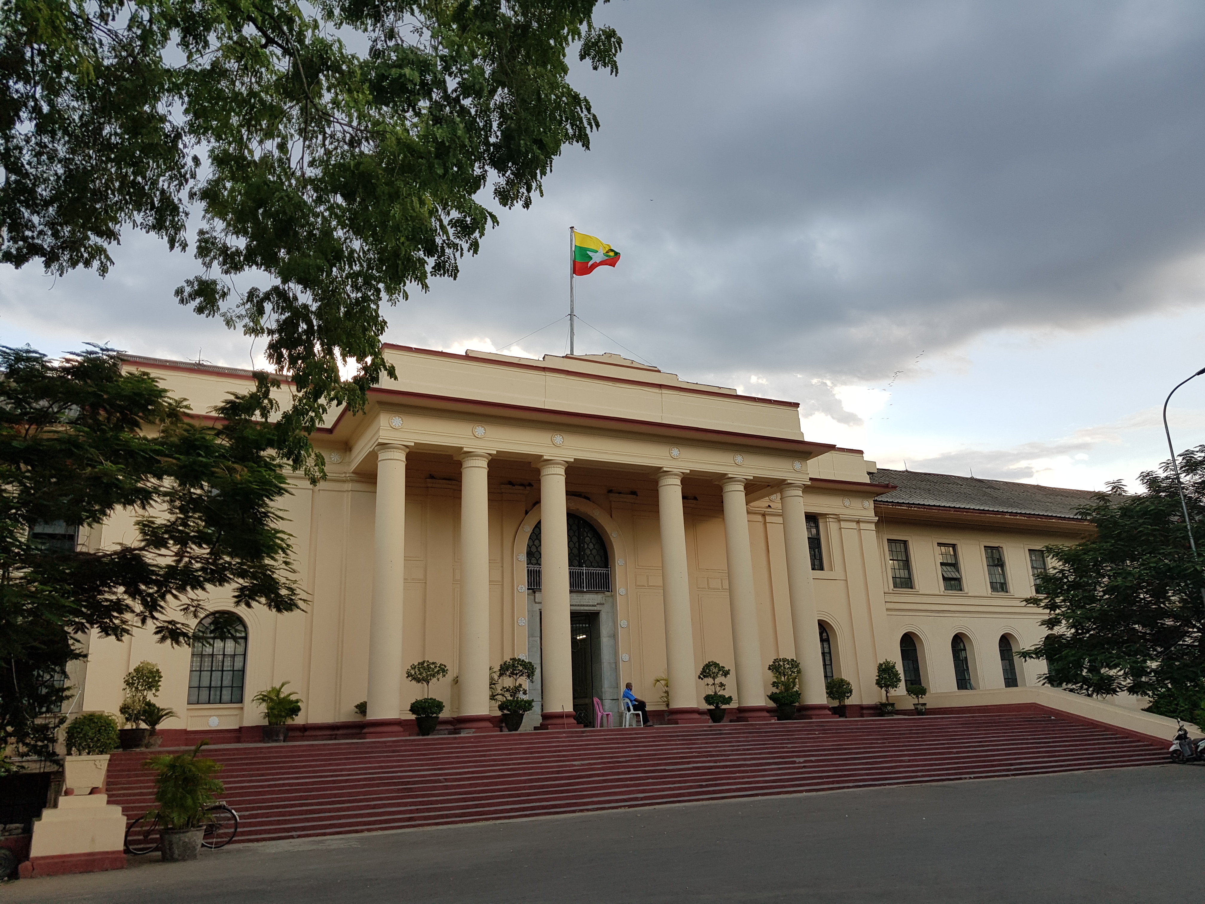 Main university. Mandalay University. YSU main building.